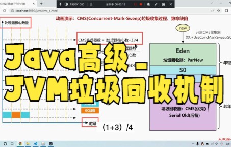 【java面试技巧】动画讲解头条面试题,JVM的CMS垃圾回收器,占用过多的CPU资源哔哩哔哩bilibili