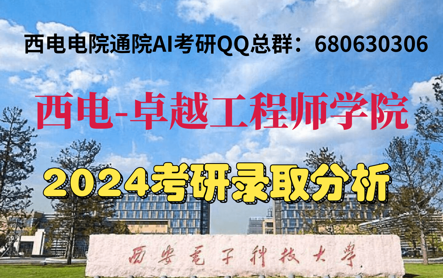 【西电卓越工程师学院】2024考研录取分析 西安电子科技大学 西电811/821电路、信号与系统 广研院 杭研院哔哩哔哩bilibili