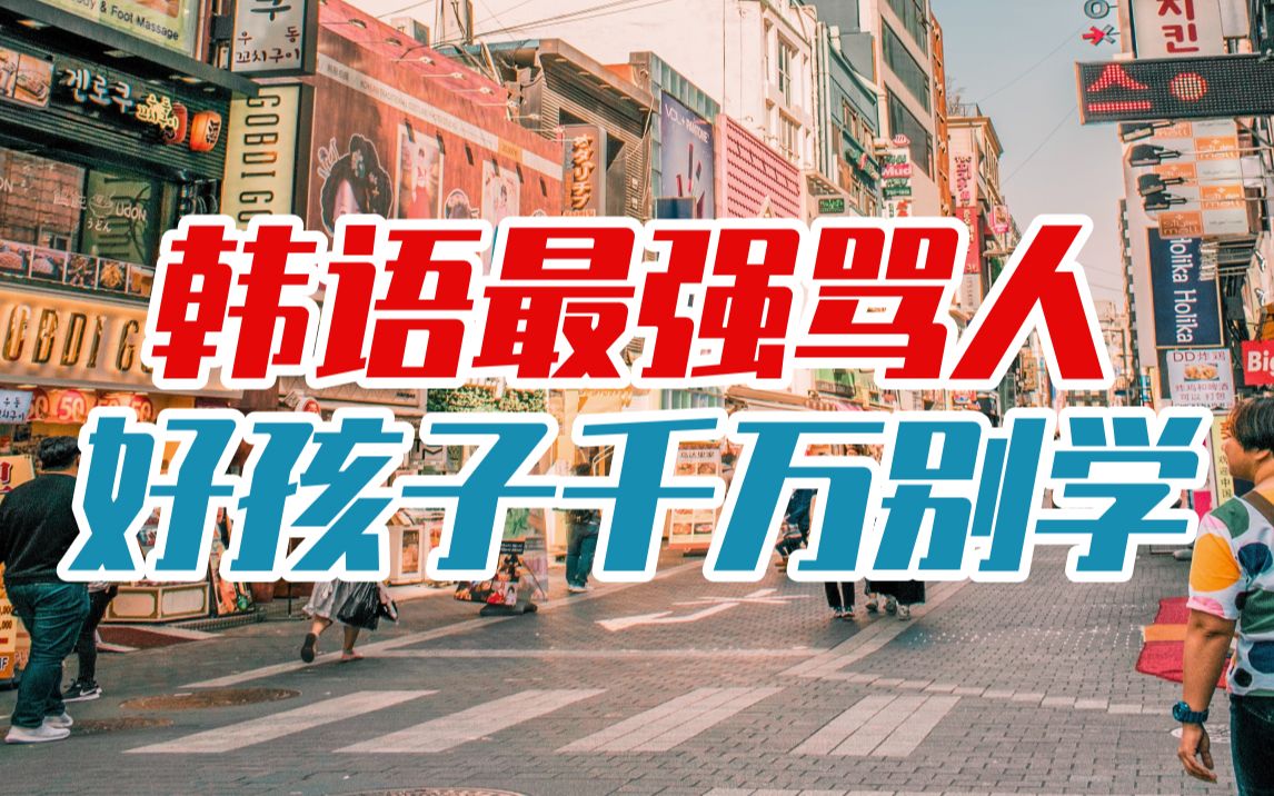 【韩语】学韩语先从骂人学起,教你优雅的用韩语讲脏话_哔哩哔哩