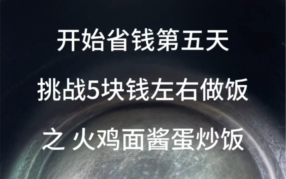 开始省钱第五天 挑战5块钱左右做饭 之火鸡面酱蛋炒饭