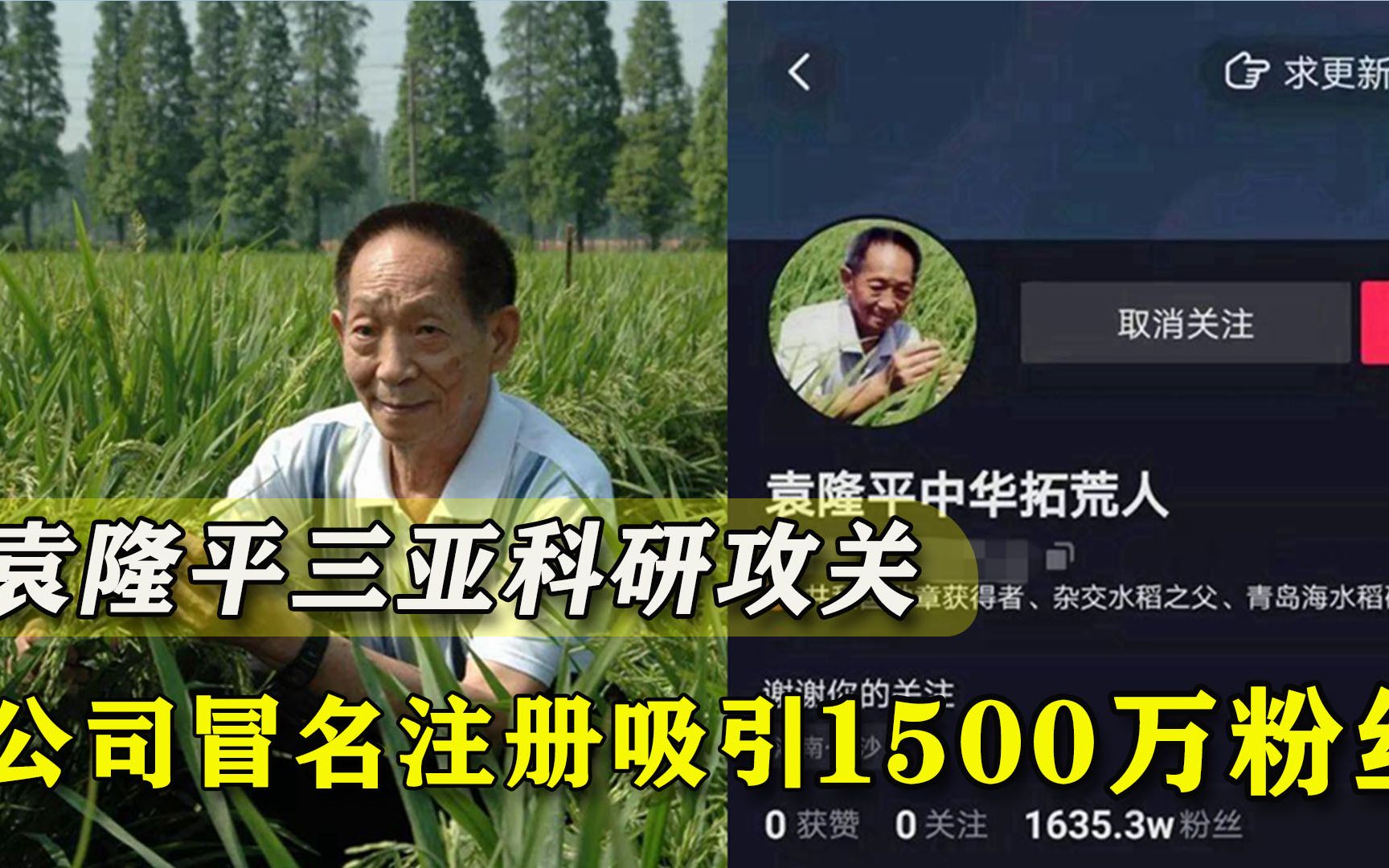 又在消费名人!袁老三亚科研攻关,有公司冒名注册吸引1500万粉丝哔哩哔哩bilibili