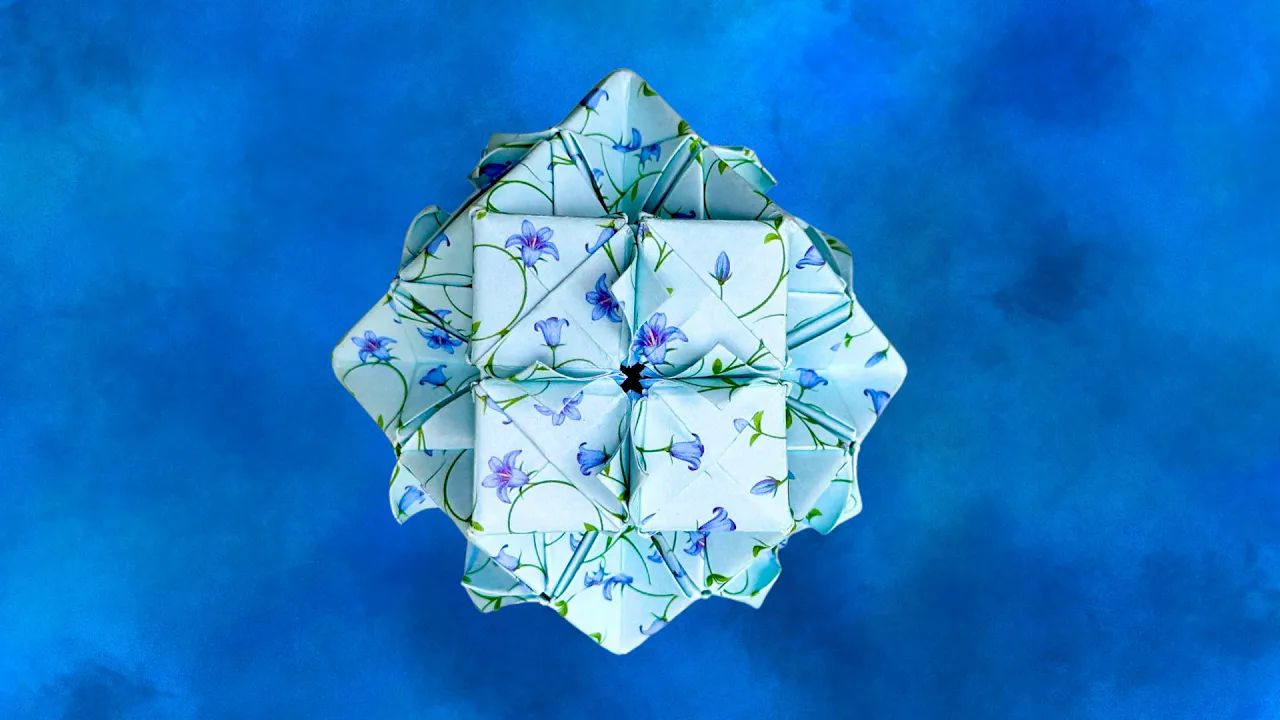 【mathsoforigami】12单元绣球花折纸花球制作教程