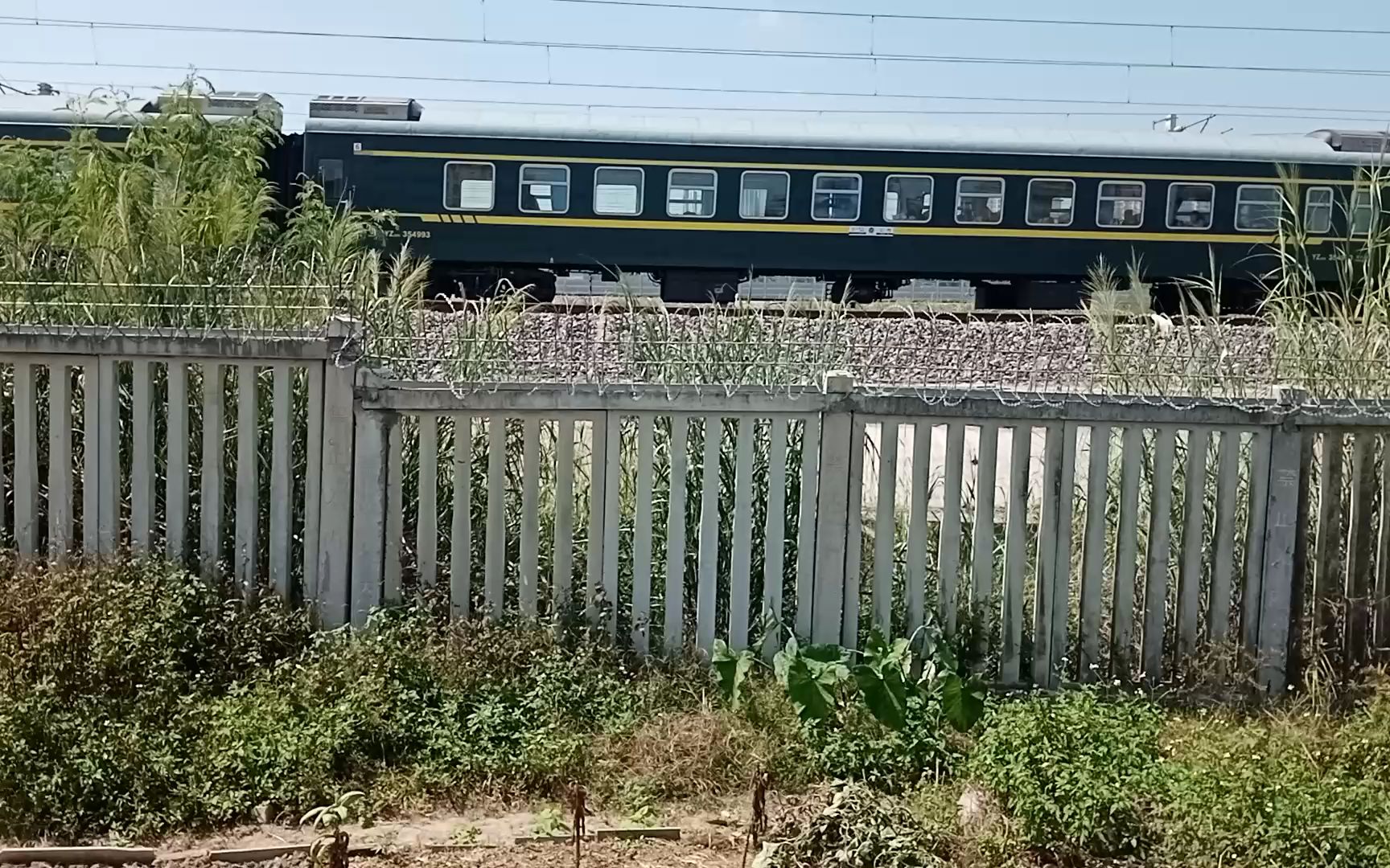 轮轨声好听!广铁广段hxd1d牵引k84次列车从大塘边通过