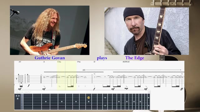 [图]【搬运】吉他大神模仿其他大神的演奏风格，带琴谱！Guthrie Govan plays Who's Best tab