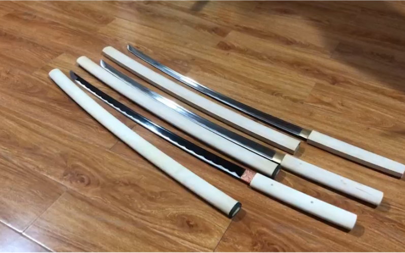 高碳钢白木款居合刀