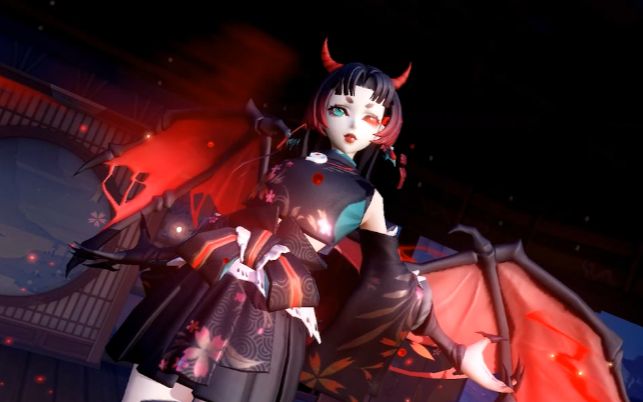 【决战!平安京】吸血姬新皮肤特写战斗演示