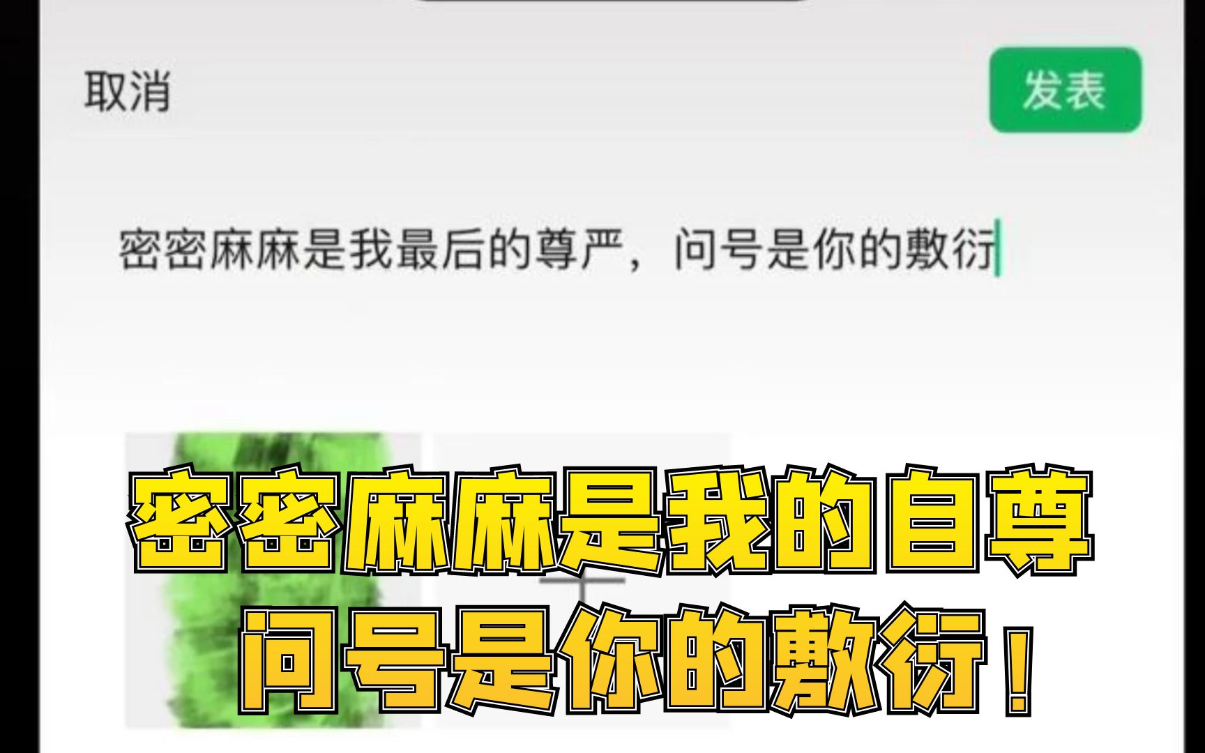 [图]密密麻麻是我的自尊，问号是你的敷衍！