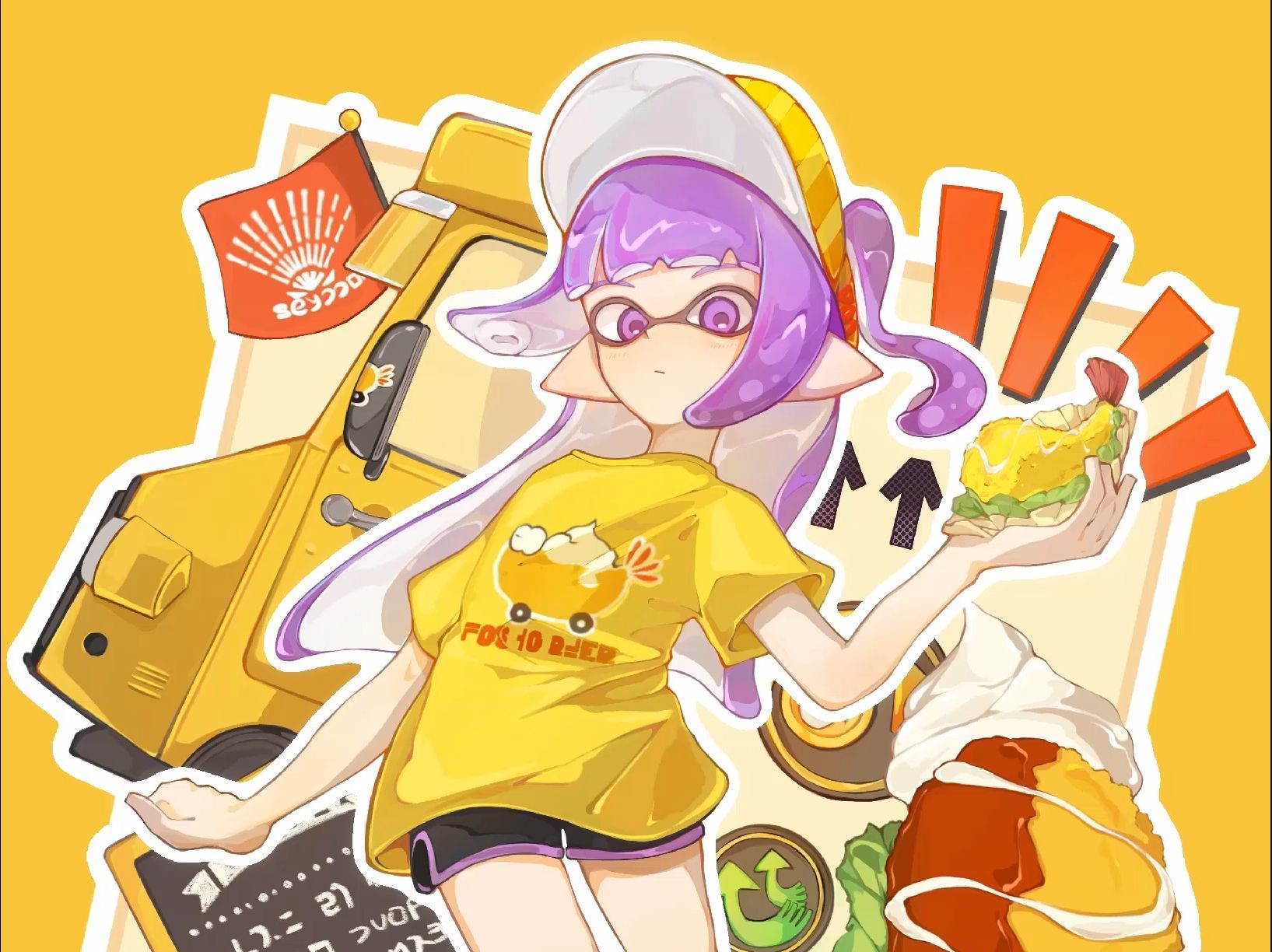 【绘画过程】SPLATOON3 | 炸虾好吃爱吃多吃【PROCREATE】哔哩哔哩bilibili