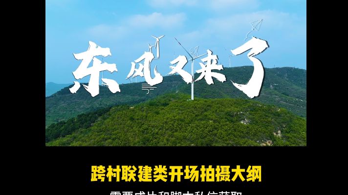 跨村联建类开场拍摄大纲分享哔哩哔哩bilibili