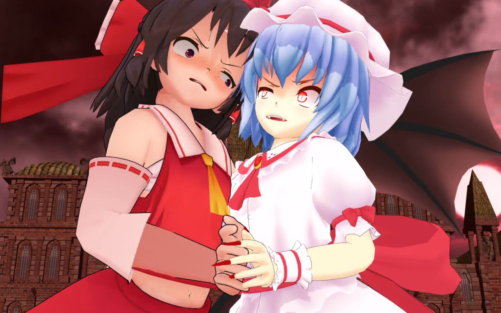 【东方mmd】灵梦与蕾米莉亚的小纠纷