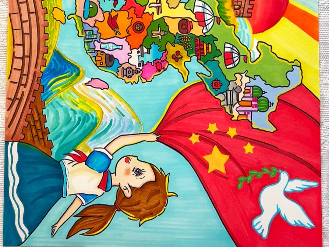 中国地图主题画