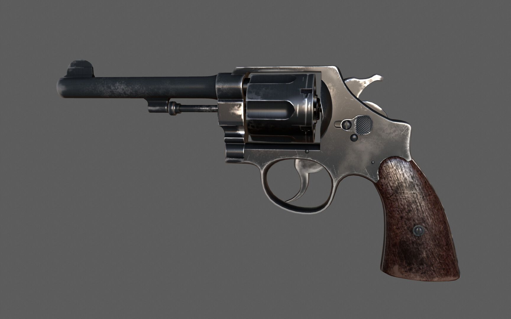 maya武器建模次世代武器左轮手枪超详细案例入门教程