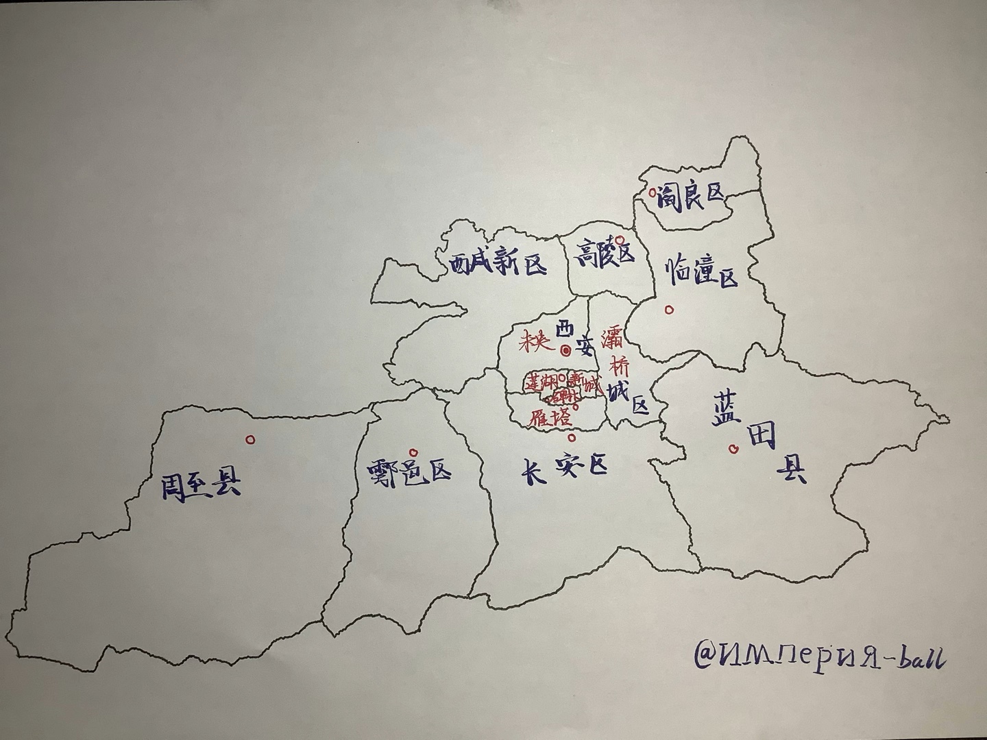 手绘地图简易图片