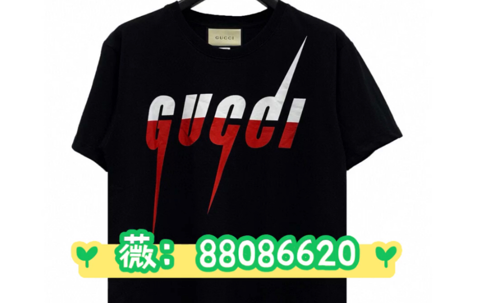 说一下仿的Gucci古驰20ss闪电LOGO短袖T恤定织克重180针织棉,21支有机麻棉混纺面料,原身布切捆条做罗纹,哔哩哔哩bilibili