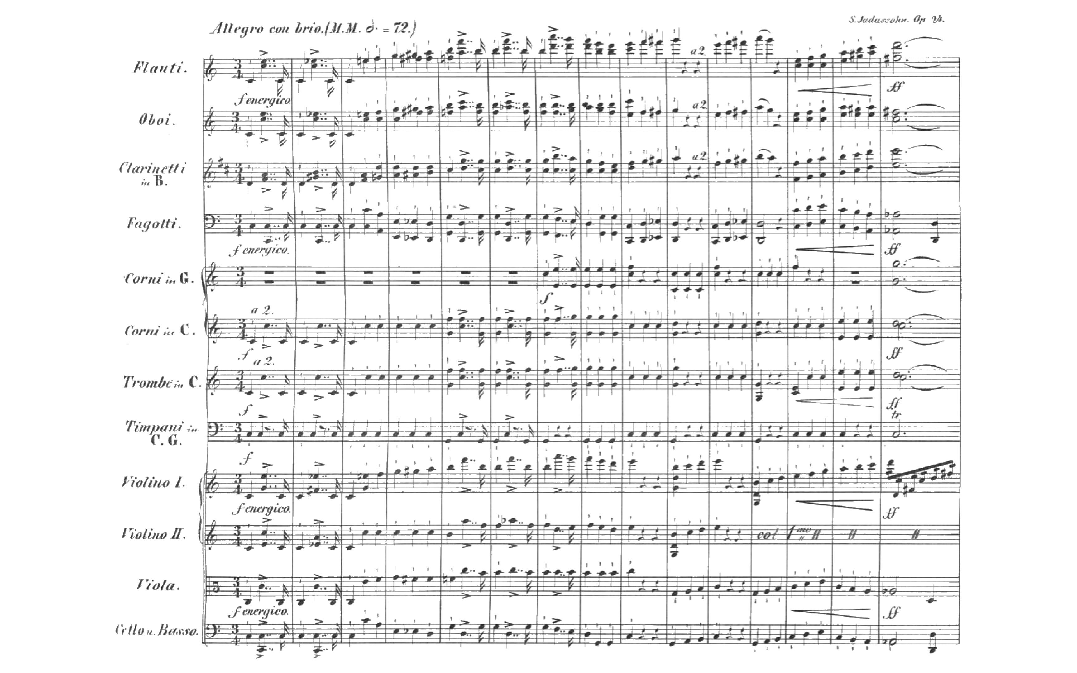 [图]［曲谱同步］Symphony No.1 in C Major C大调第一交响曲 Op.24 By Salomon Jadassohn