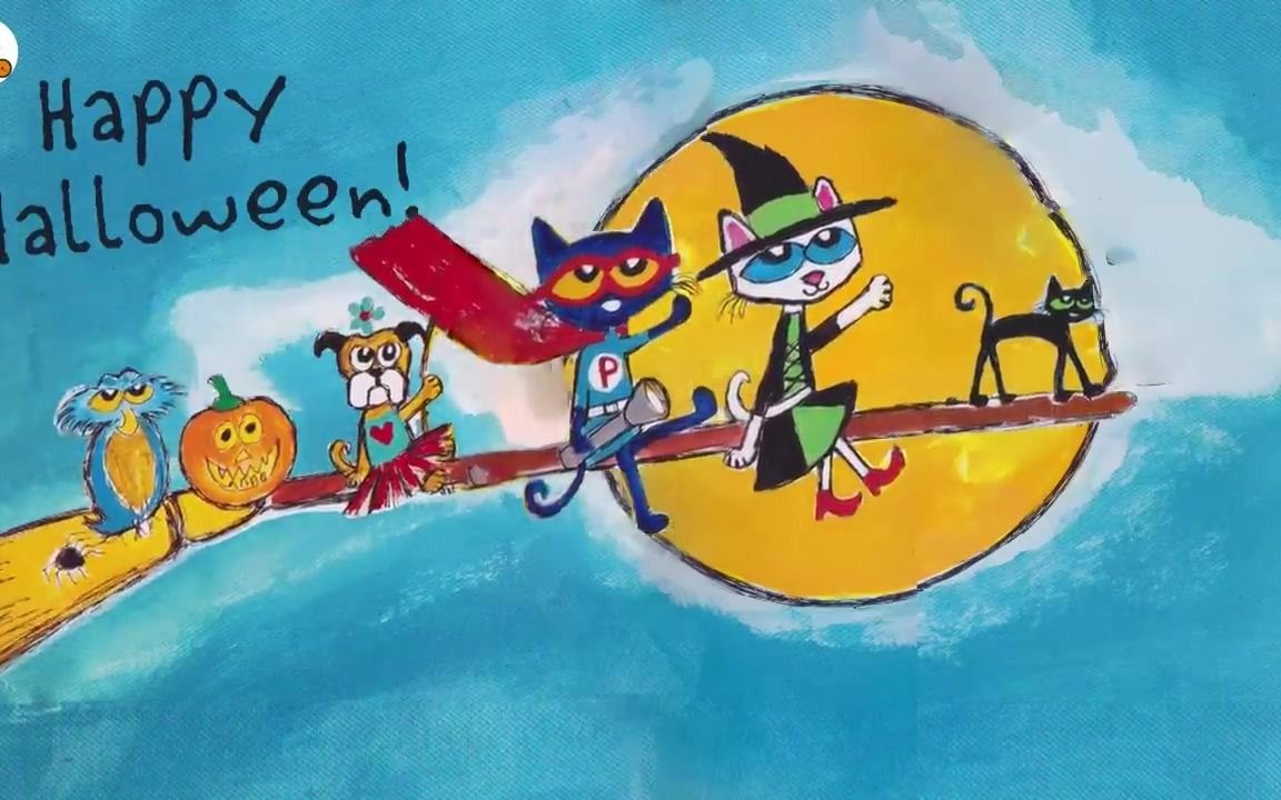 Pete the Cat Trick or Pete#英文绘本故事##万圣节快乐##happy Halloween#哔哩哔哩bilibili