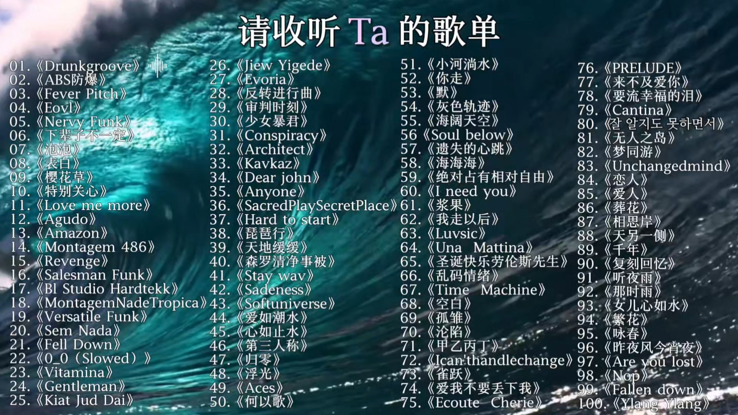 请收听你身边那位爱看小说的朋友的歌单