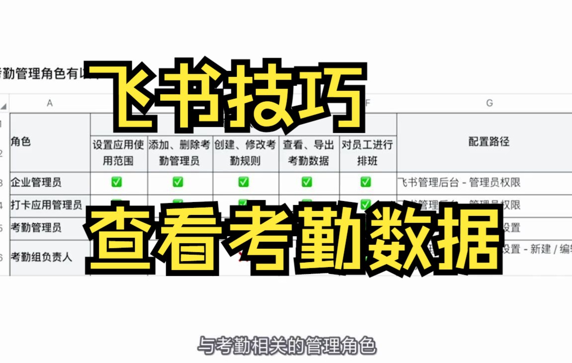 【飞书技巧】教你如何用飞书企业管理功能查看考勤数据哔哩哔哩bilibili