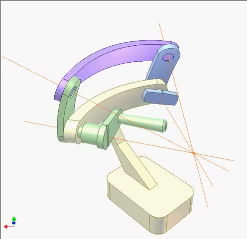 机构动画——球面四连杆机构_哔哩哔哩_bilibili