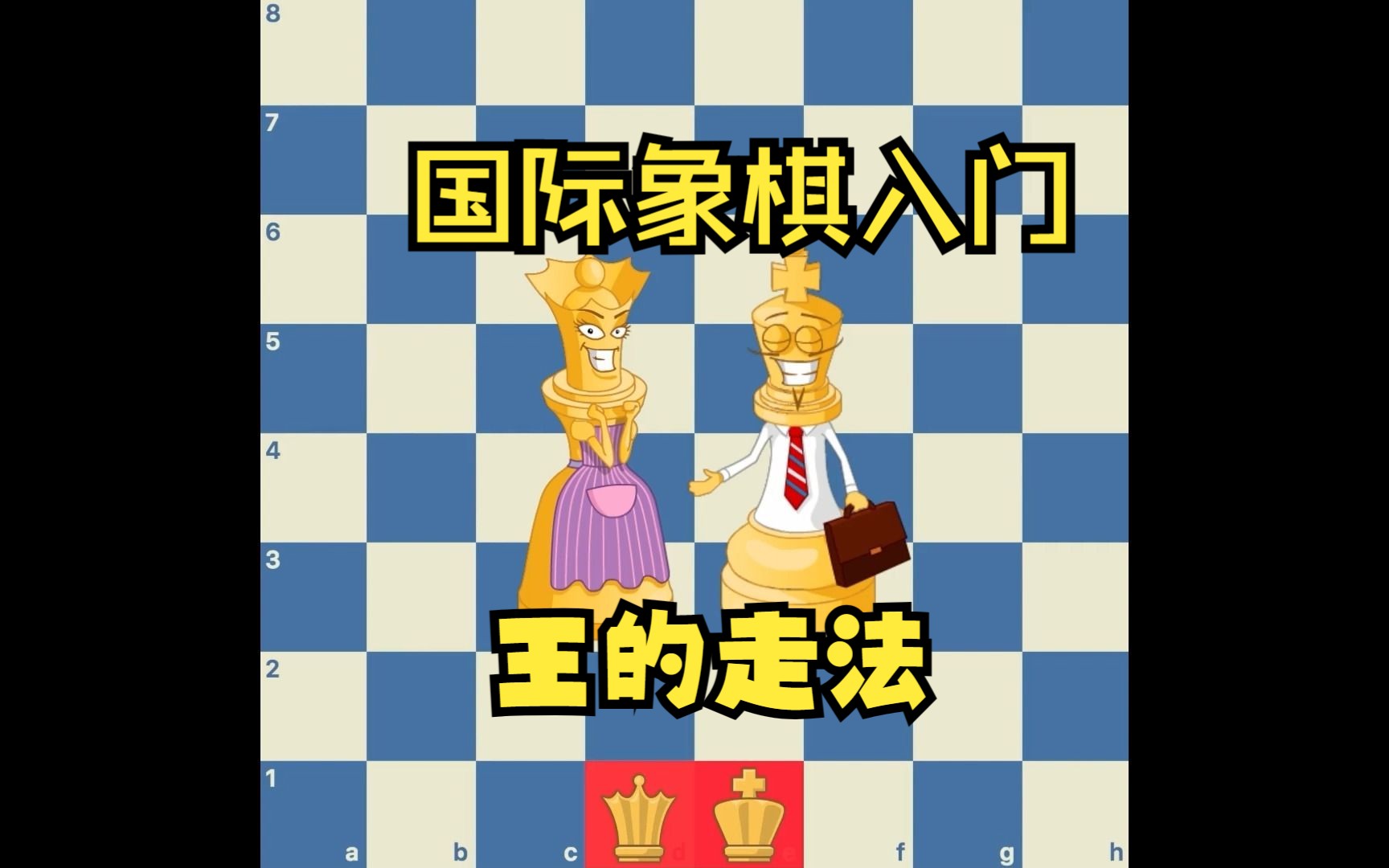 4. 国际象棋入门教程王的走法