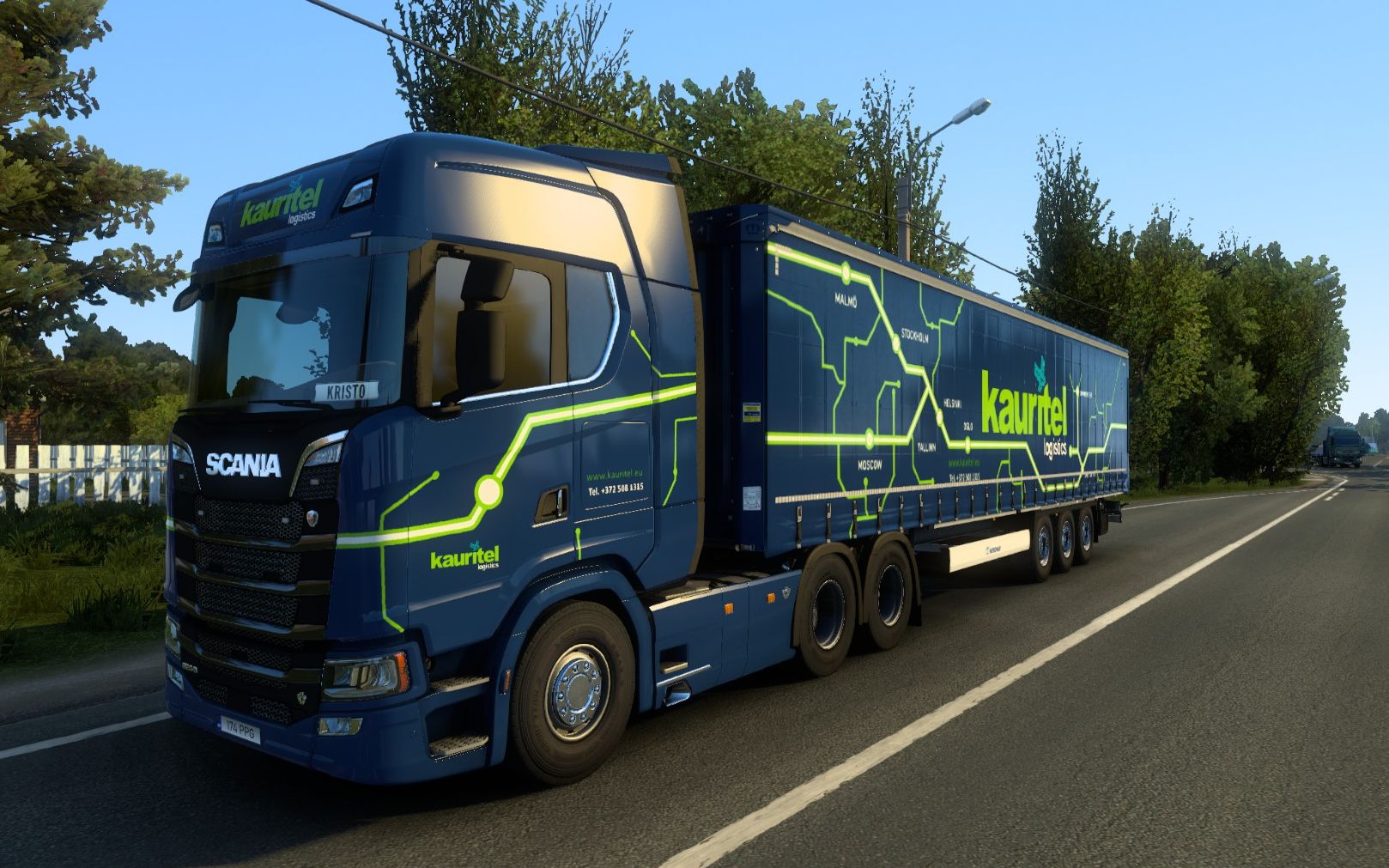 【ets2】芬兰小哥同款 kauritel物流公司涂装 scania s520