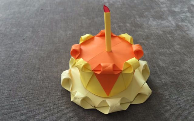 折纸生日蛋糕 简单图片