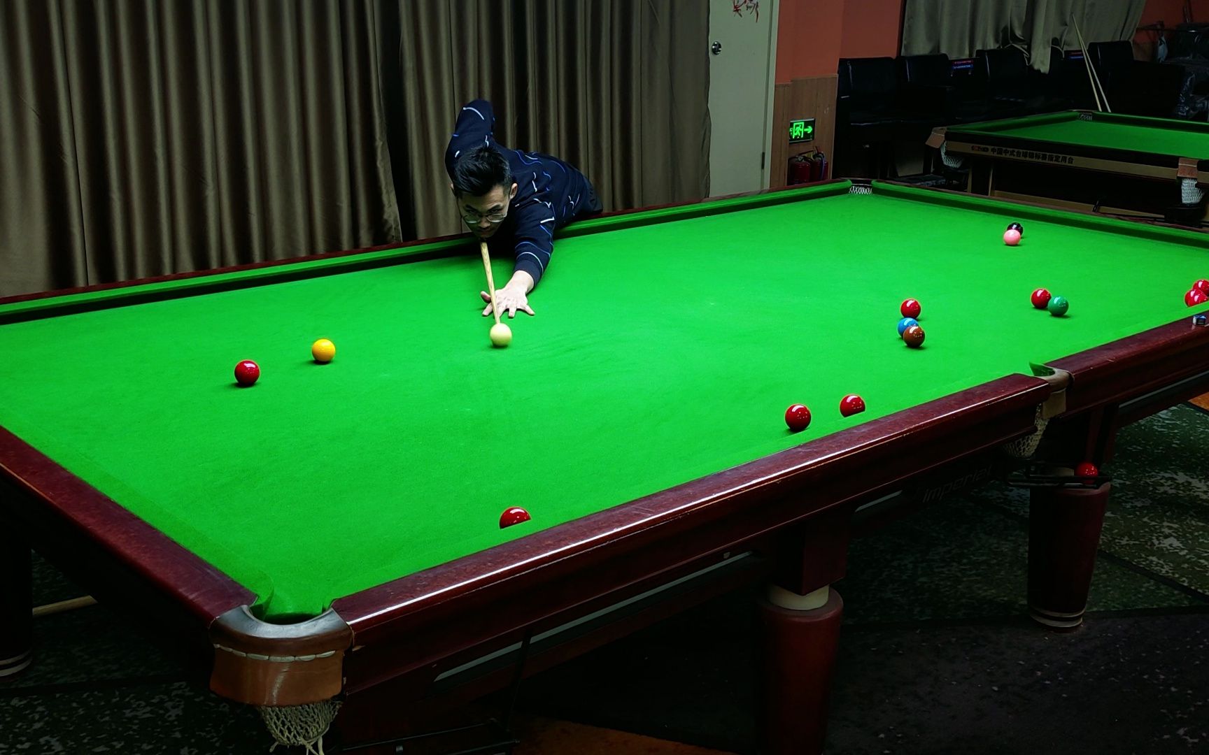 好久没打斯诺克了!