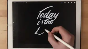 【logo制作】iPad Pro苹果铅笔书法教程