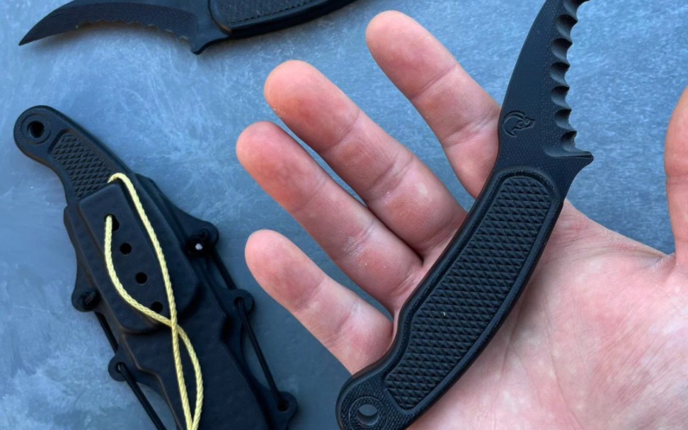 安检随意过,g10材质elvia sneakreaper反握爪刀_哔哩哔哩_bilibili