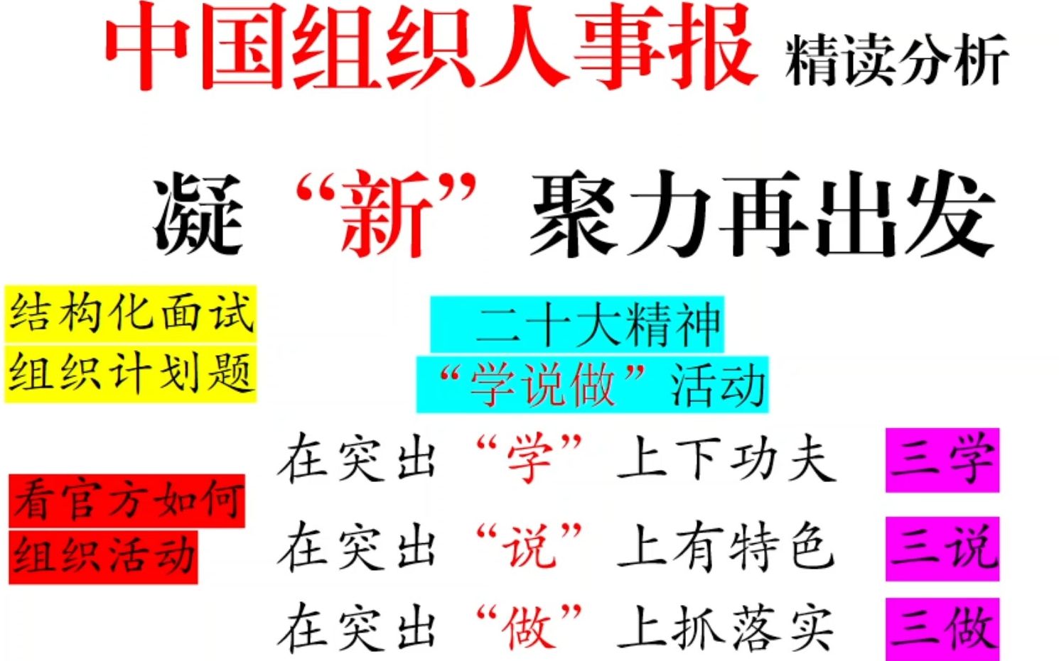 组织二十大精神学习活动,从官方找答案,看到就是赚到,官方的参考答案,拿来吧~ 《中国组织人事报》文章精读——凝“新”聚力再出发哔哩哔哩bilibili