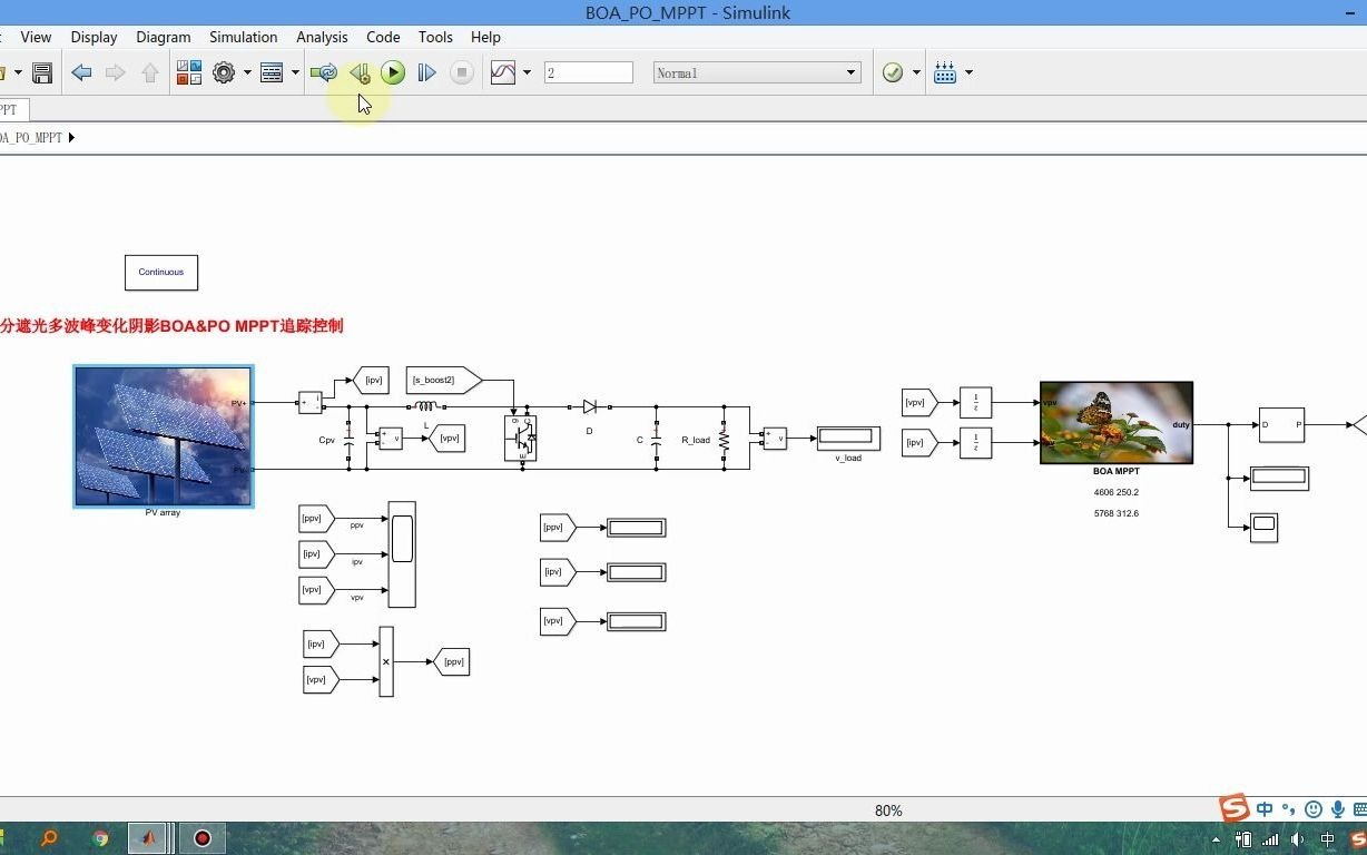 蝴蝶算法结合扰动观察法在光伏MPPT变化阴影中的应用哔哩哔哩bilibili