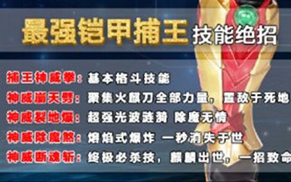 【官方设定】最强铠甲捕王哔哩哔哩bilibili