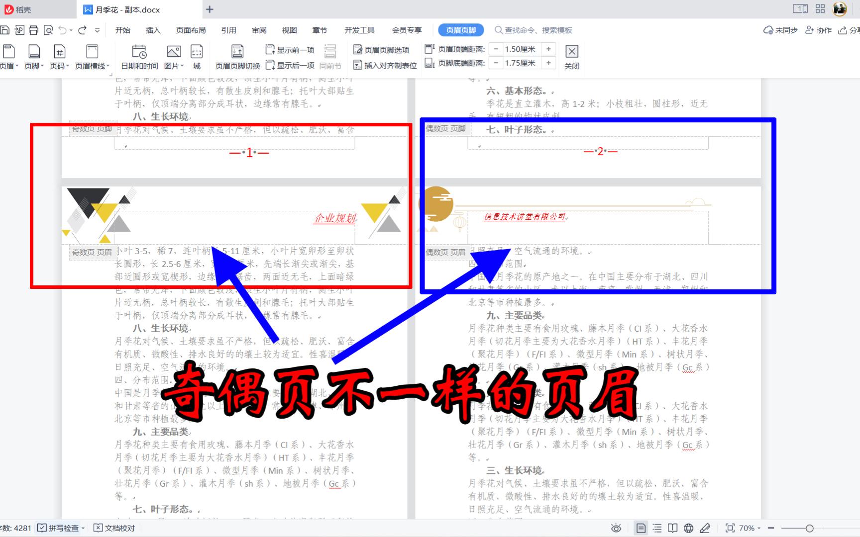 wps如何设置奇偶页不相同的页眉?简简单单一招,轻松搞定哔哩哔哩bilibili