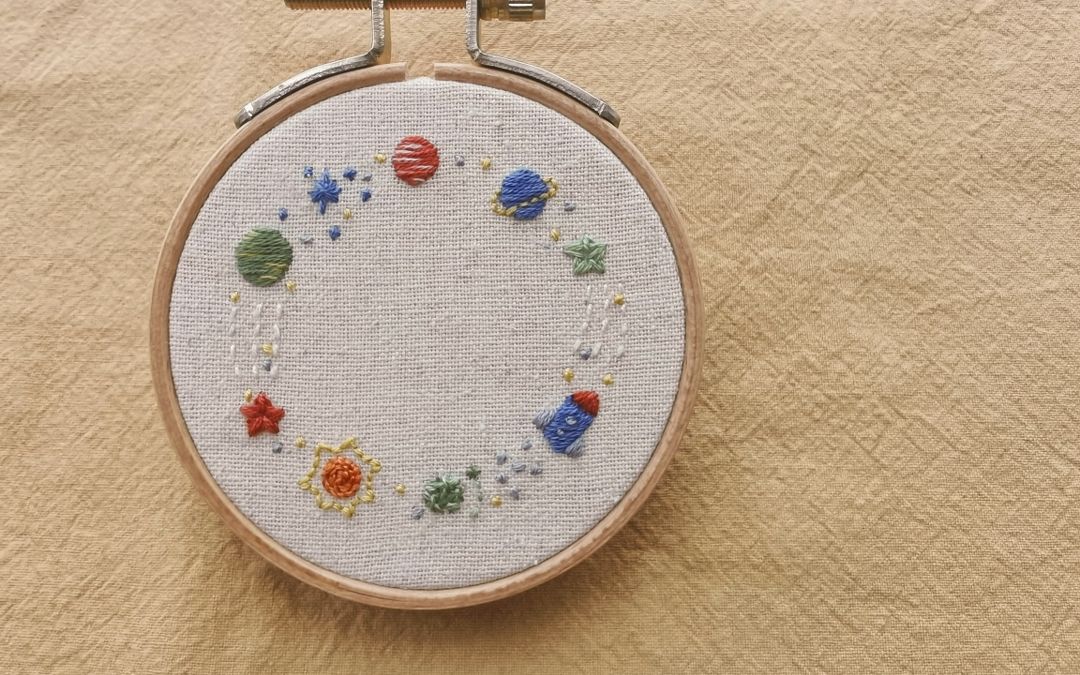 刺绣教程星空系列二绣好多星球星星让小王子选一颗住在上面吧