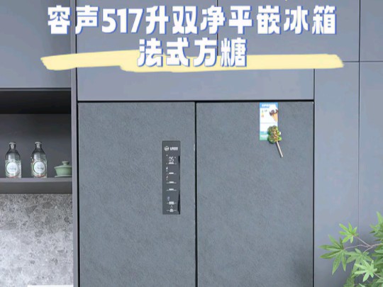 容声(ronshen)517升双净平嵌电冰箱法式对开多门四开门超薄嵌入式灰色