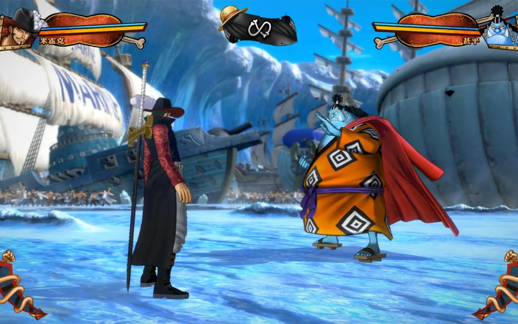 海贼王燃烧之血 鹰眼vs甚平_单机游戏热门视频