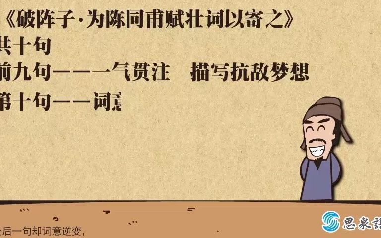 [图]【日积月累】《破阵子·为陈同甫赋壮词以寄之》-辛弃疾