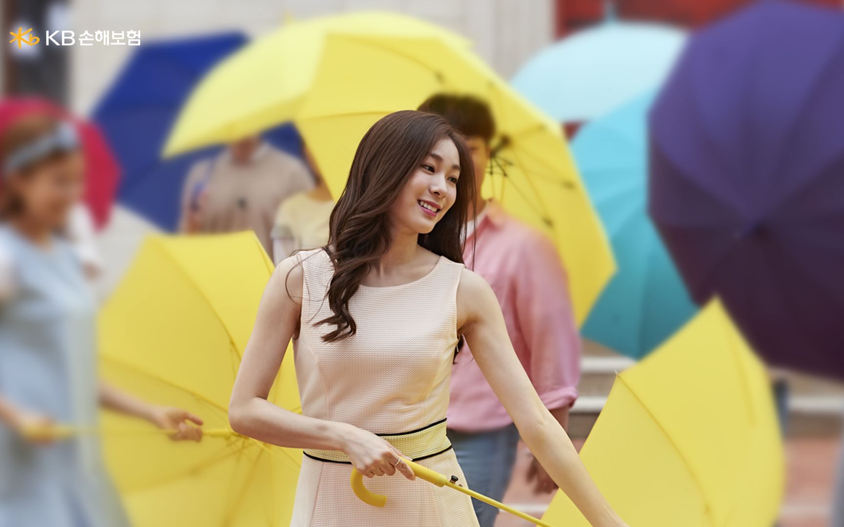 金妍儿kb银行雨伞舞广告及拍摄花絮