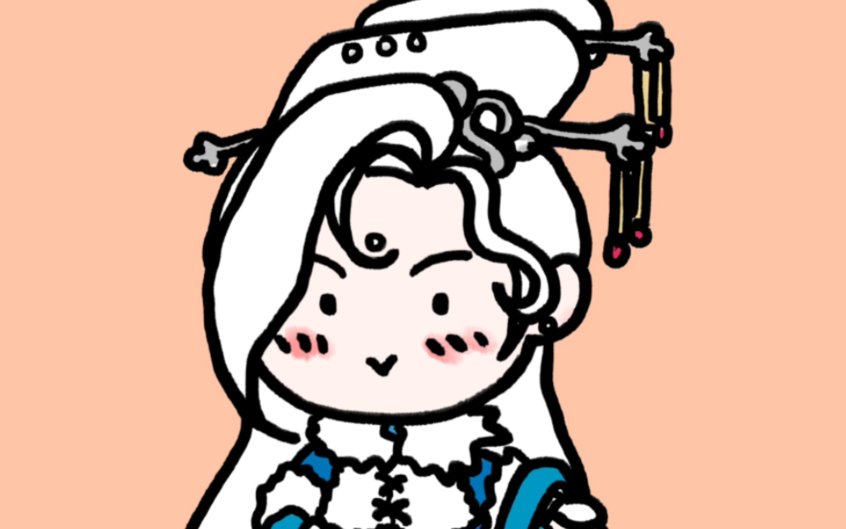 如何画一只可爱的霁无瑕