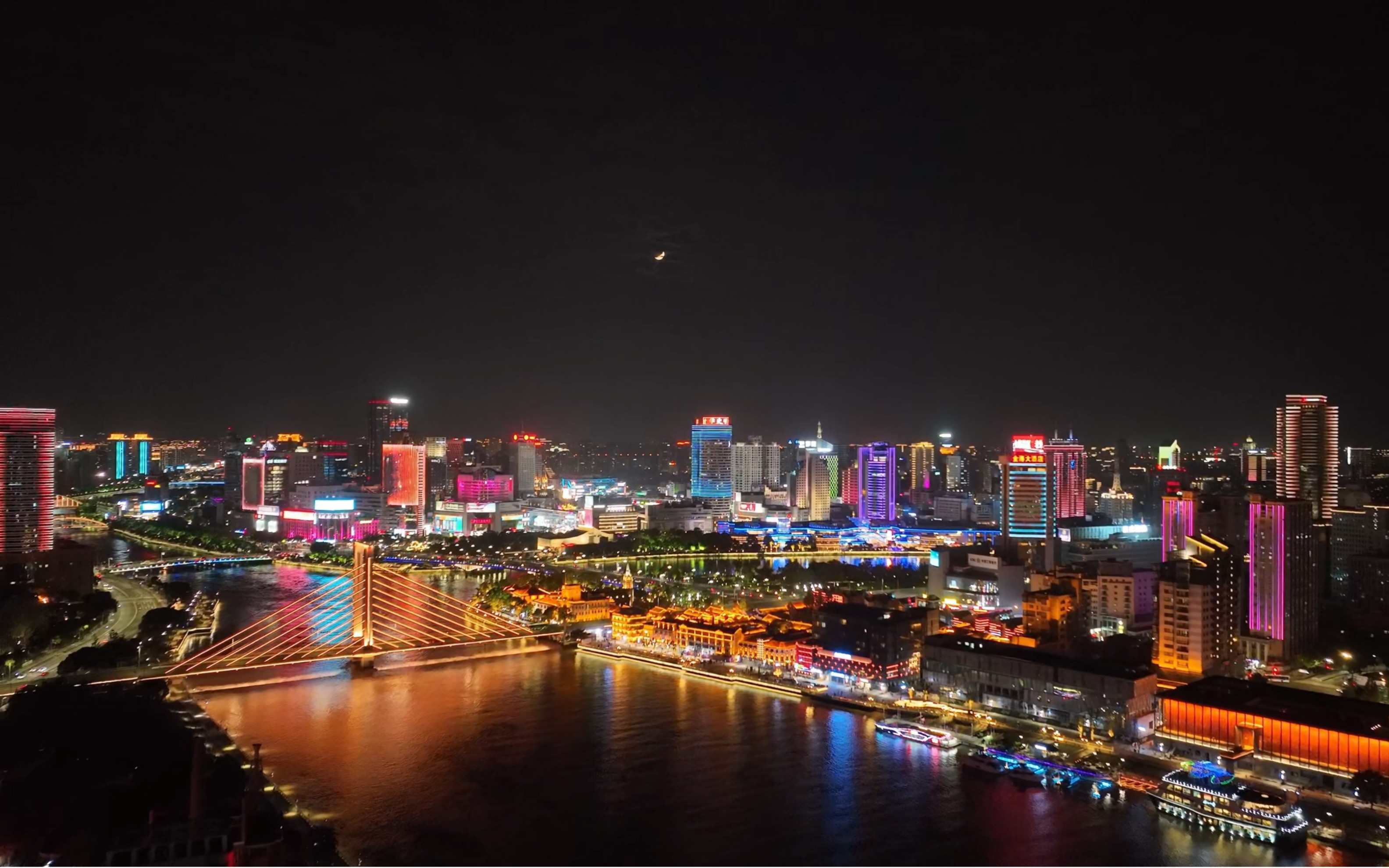 5分钟航拍宁波老外滩三江口(#一镜到底#原片直出#微剪)