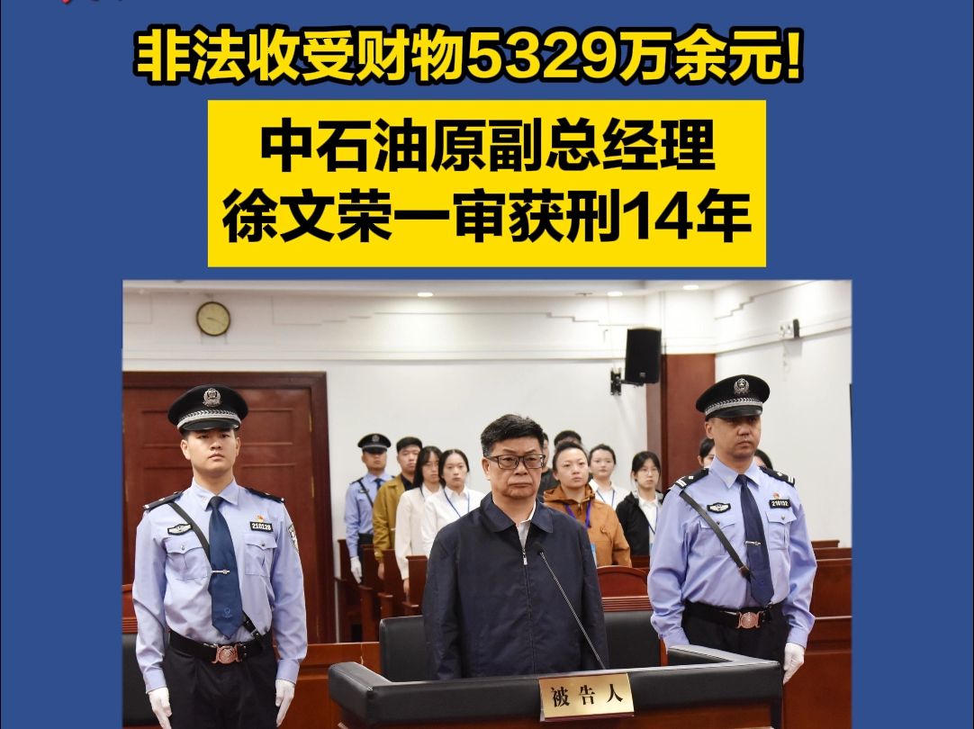 非法收受财物5329万余元!中石油原副总经理徐文荣一审获刑14年哔哩哔哩bilibili