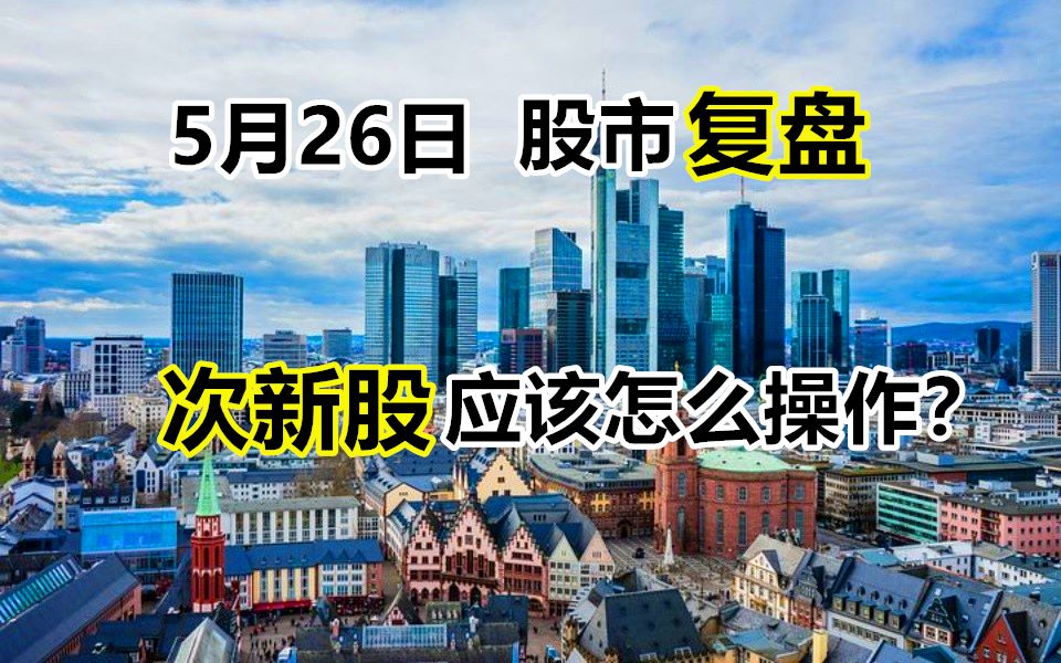 【5月26日】股市复盘,次新股应该怎么炒?顺便说说线下群的事情哔哩哔哩bilibili