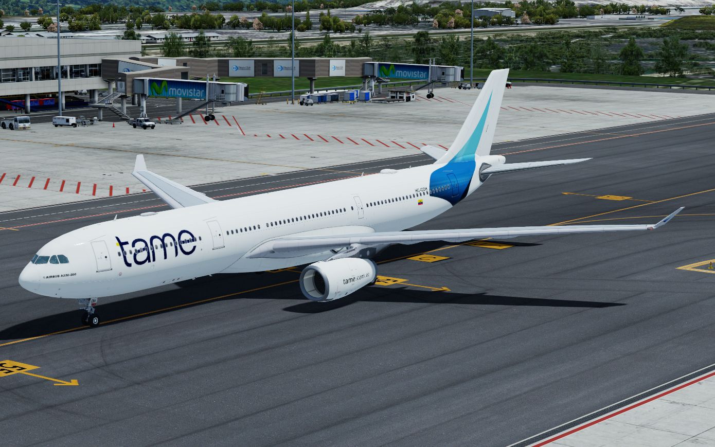 厄瓜多尔军运航空a330-343阴天超轻落地利马