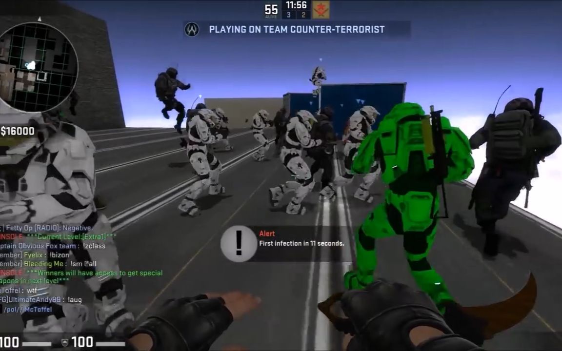 小的们一起冲啊!csgo社区服僵尸大逃杀