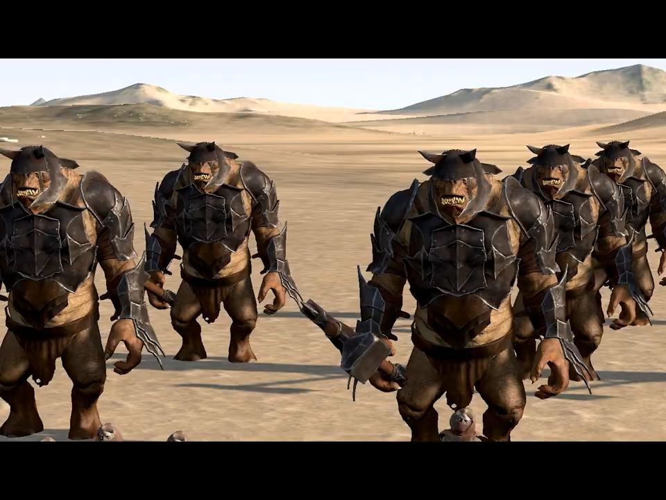 阿提拉全面战争电影精灵对战多尔哥多兽人