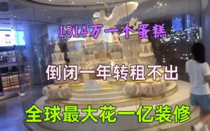 Download Video: 实拍深圳1亿装修的高端蛋糕店，天价蛋糕1314万，倒闭一年无人接盘