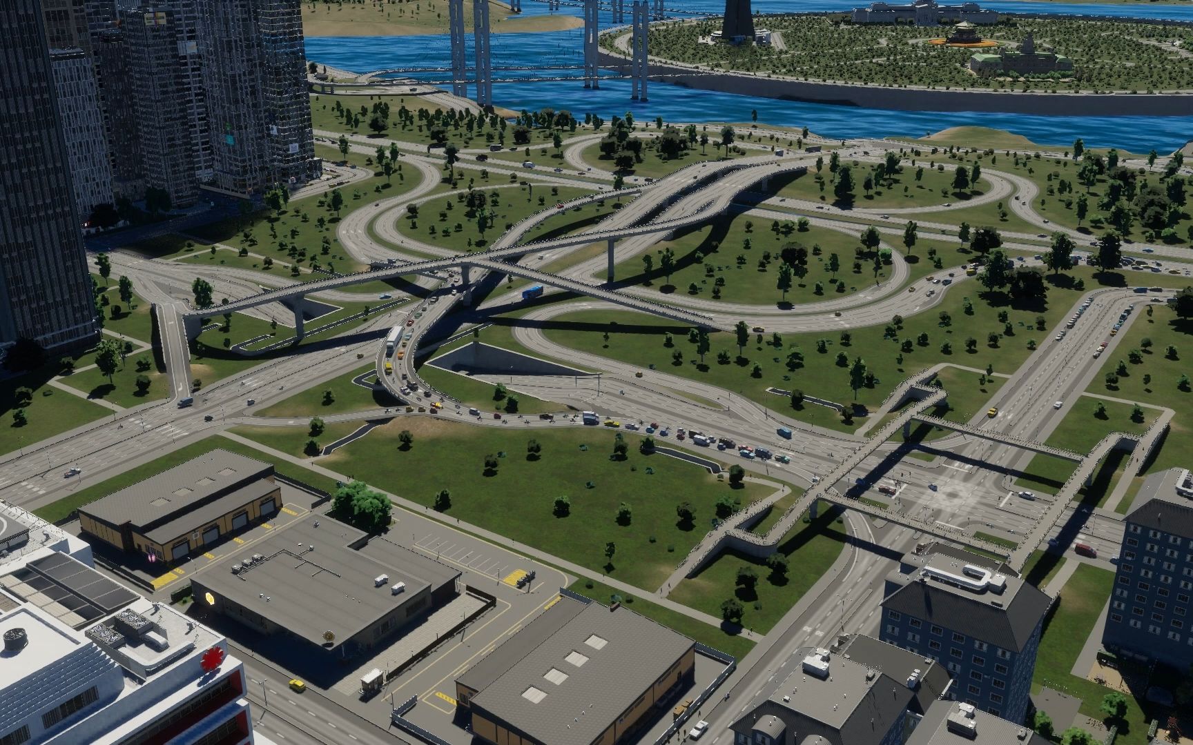 【城市:天际线2】深夜情感节目之高速立交的一天