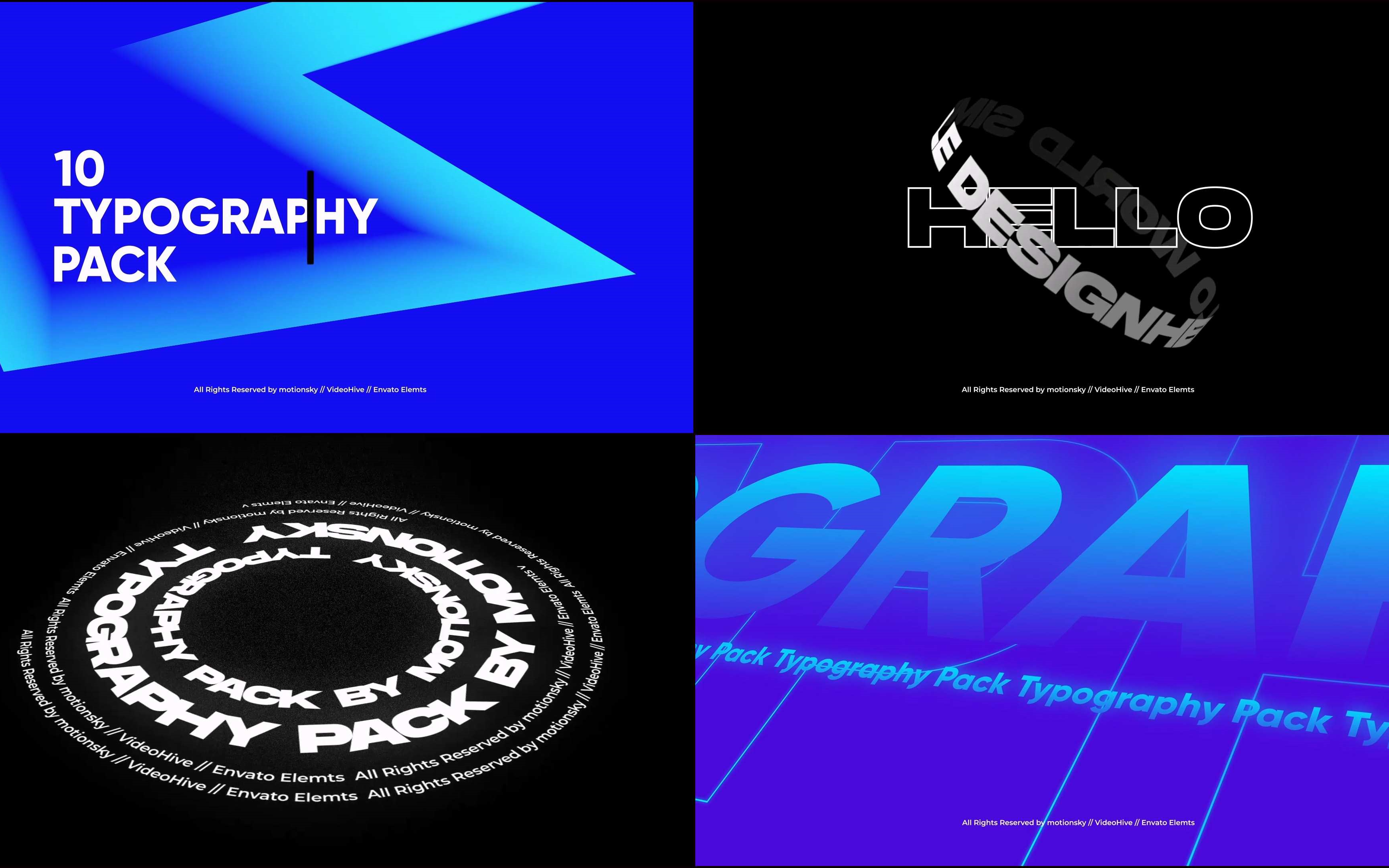 ae模板-创意文字排版视频 文字特效 环形文字 圆形文字海报排版封面