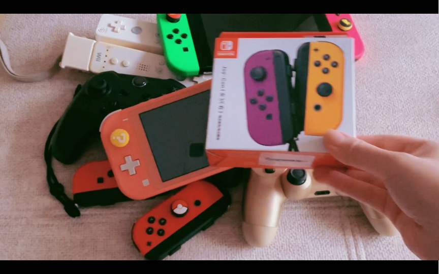 国行switch紫橙手柄开箱元宵快乐