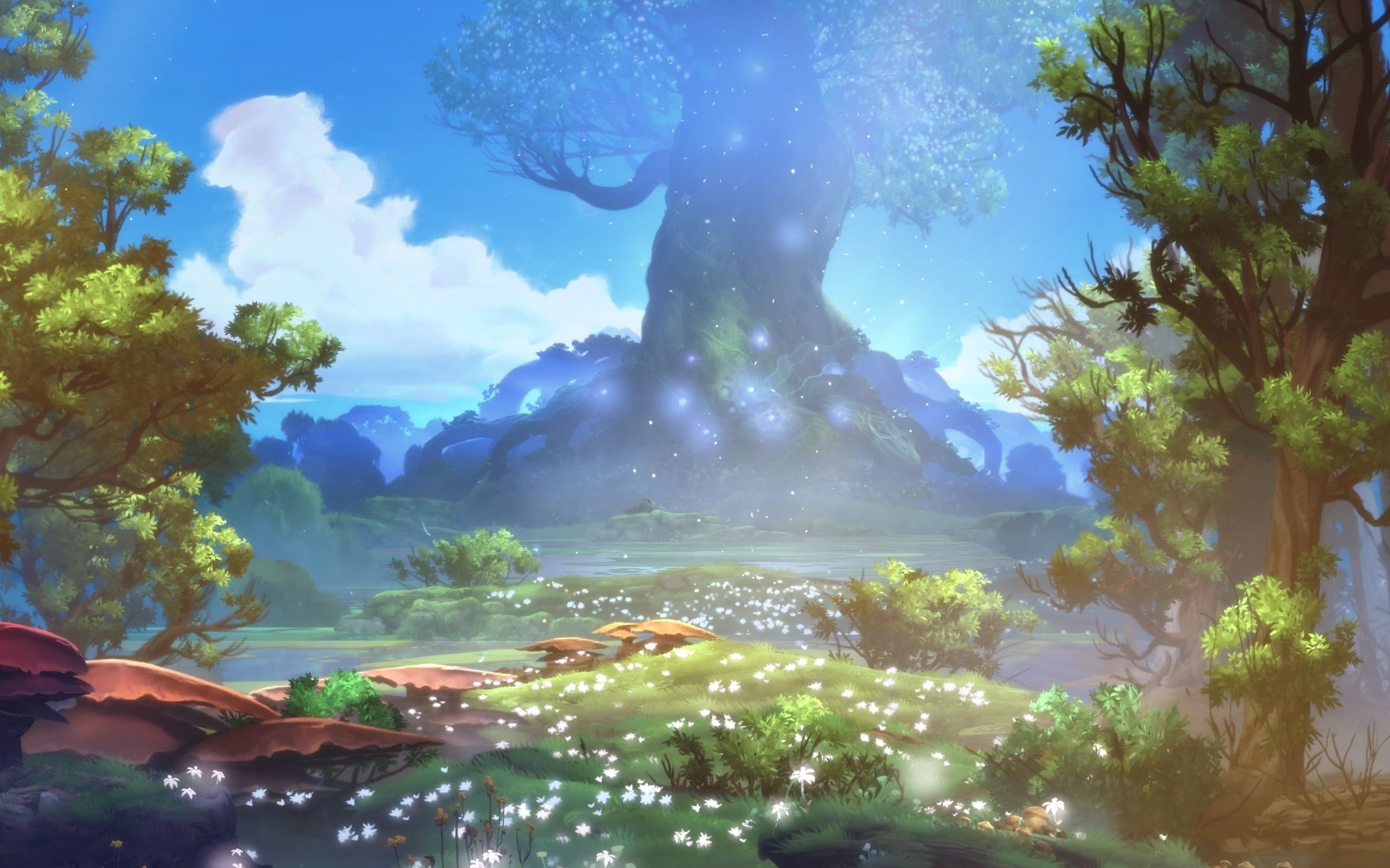 奥日与暗黑森林*掘之山-躲避黑子的追击 结局动画